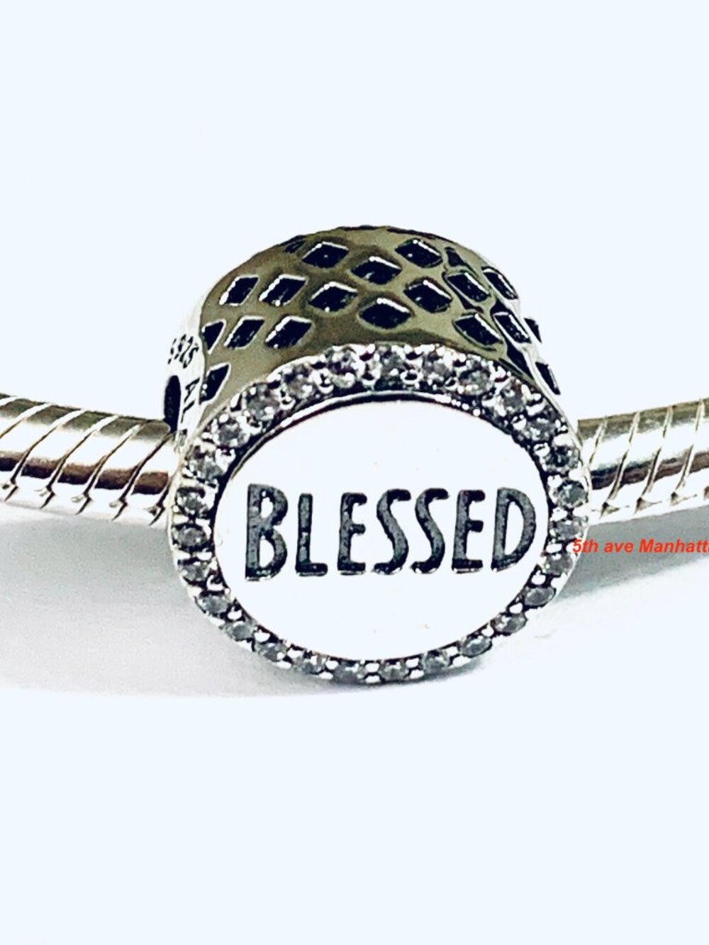 Authentic Pandora Sterling Silver Blessed Charm / Pandora Silver Bracelet - Picture 5 of 5